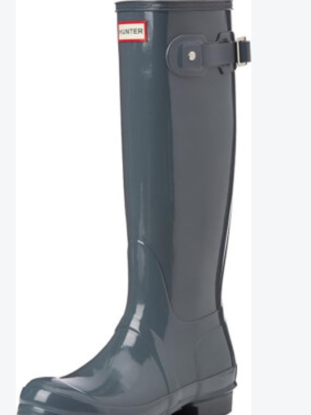 Hunter Gloss Tall Rain Boots in Slate Gray